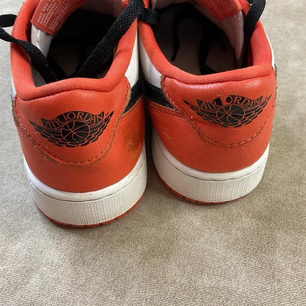 Nike Air Jordan 1 Low OG Size 7Y (GS) Starfish Orange White Black CZ0858-801